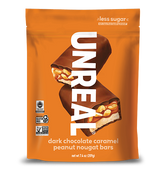 Dark chocolate caramel peanut nougat bars - value bag