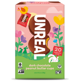 UNREAL easter box — dark chocolate peanut butter cups; 20 cups; net wt 10.6 oz (300g)