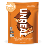 Dark chocolate caramel peanut nougat bars - value bag