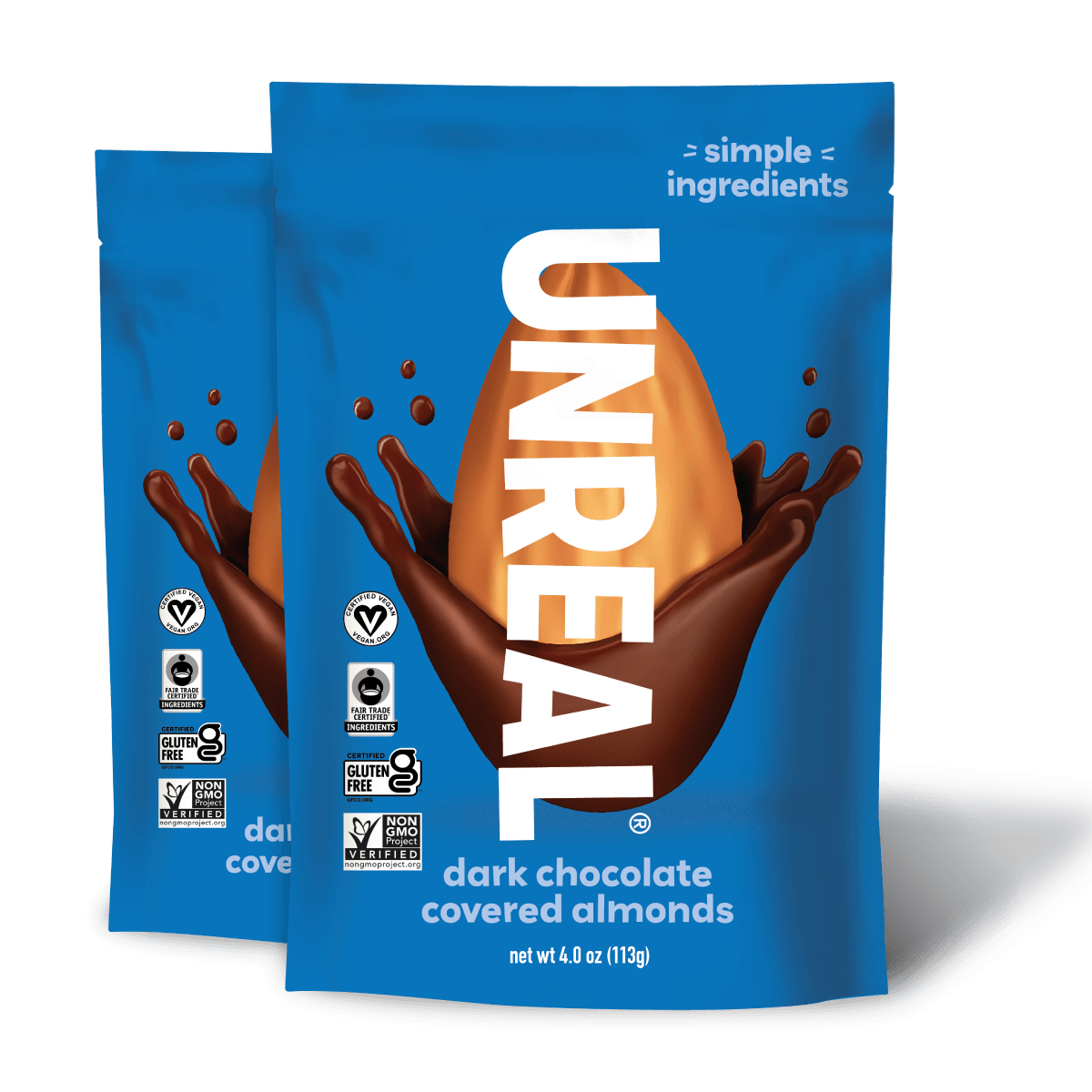 Dark chocolate covered almonds - 2 standard bags