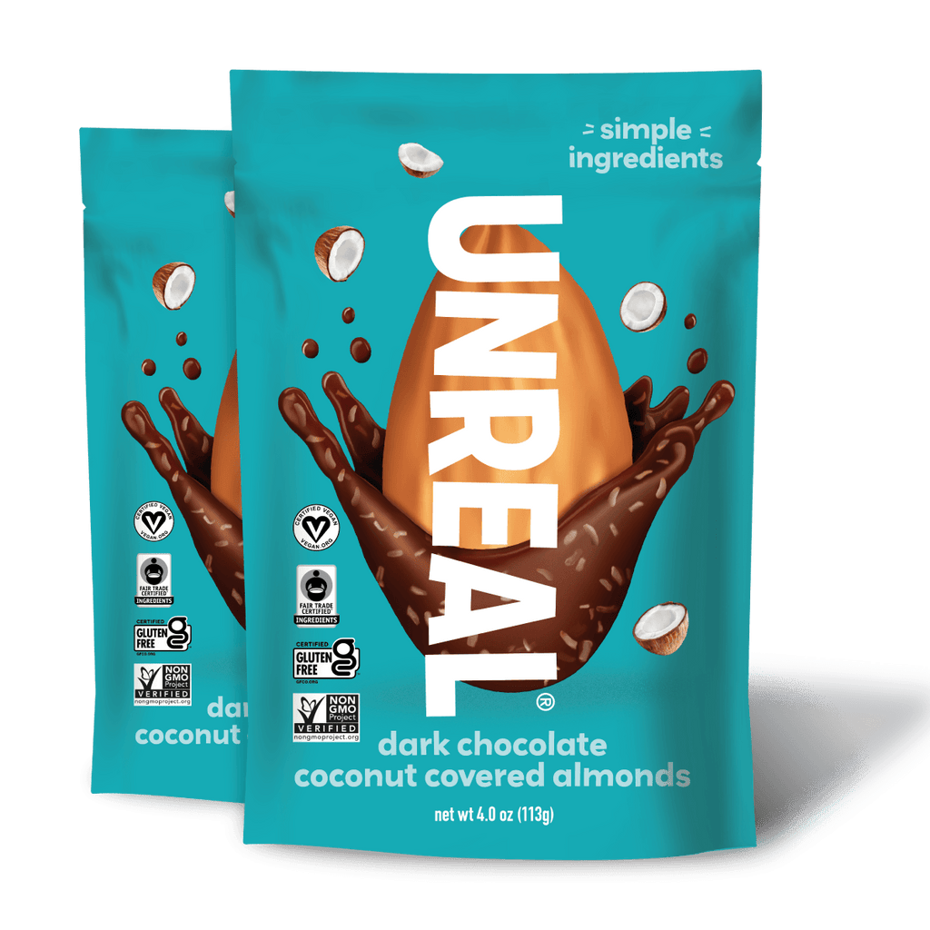 Dark chocolate coconut covered almonds - 2 standard bags