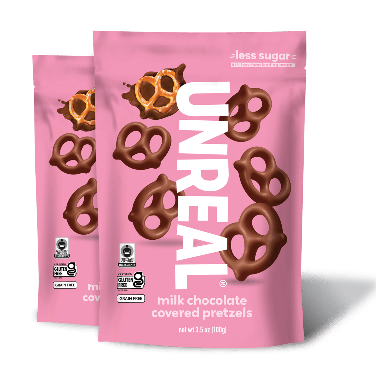 Milk chocolate covered pretzels - 2 bags