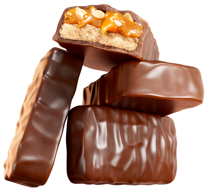 Dark chocolate caramel peanut nougat bars - grab & go box – UNREAL