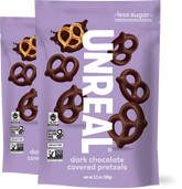 Dark chocolate covered pretzels - 2 bags