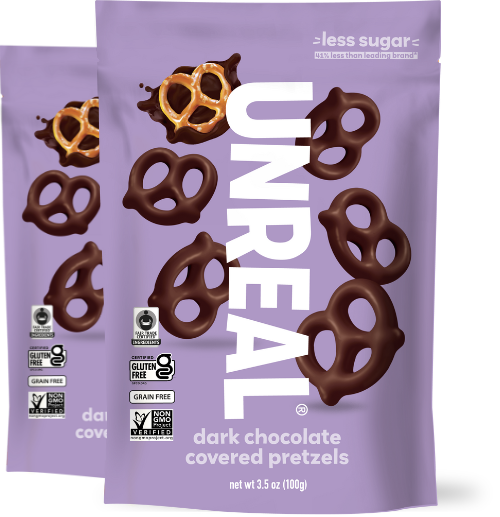 Dark chocolate covered pretzels - 2 bags