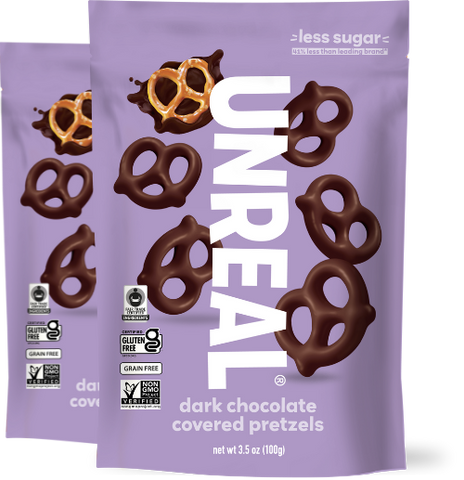 dark chocolate covered pretzels - 2 bags