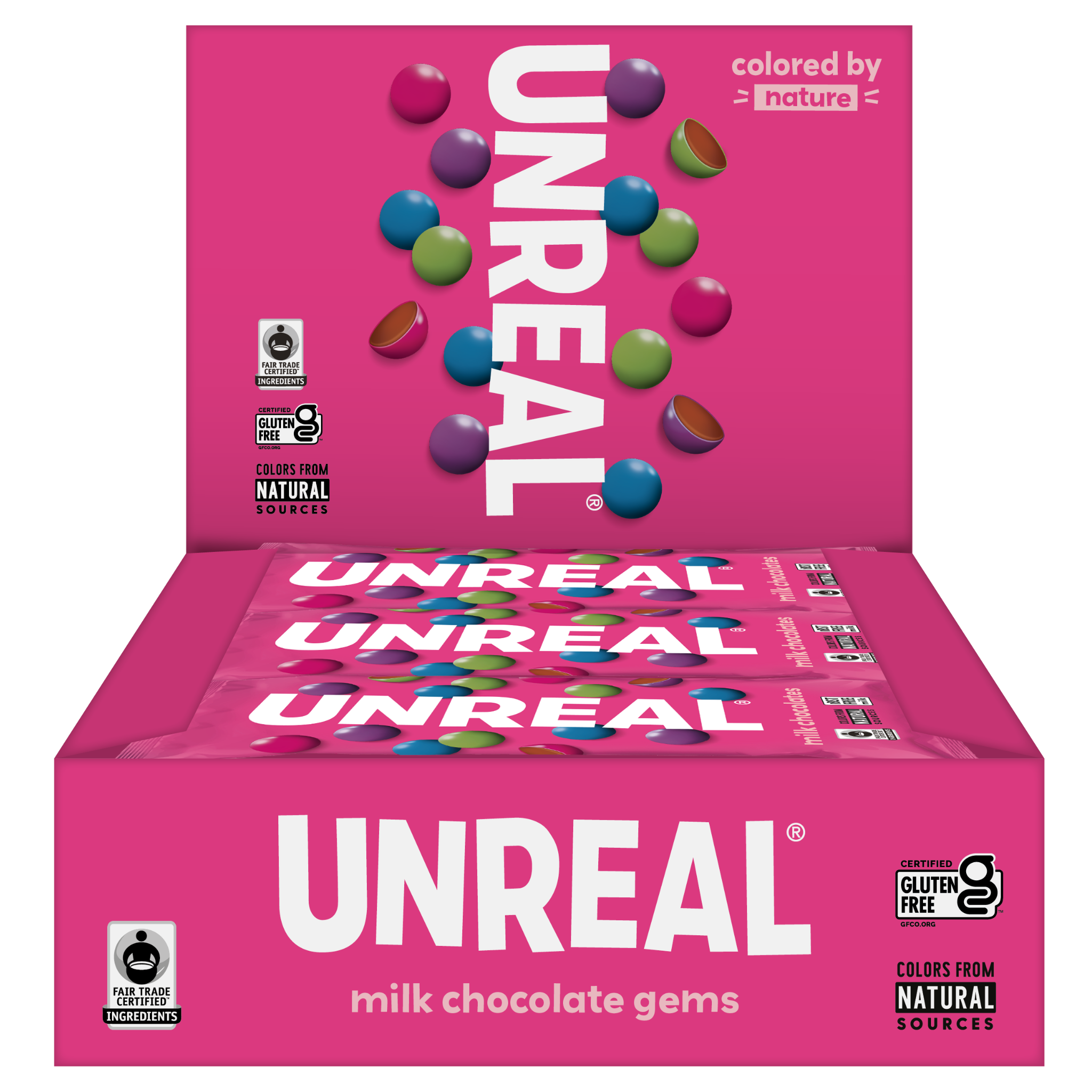 Milk chocolate gems - grab & go box