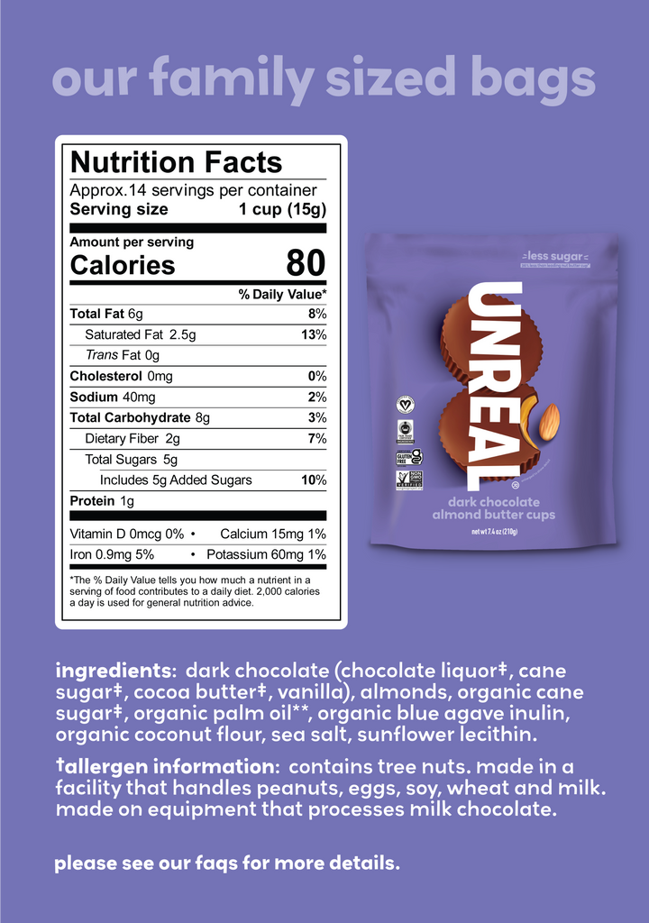 UNREAL® almond butter cups value bag
